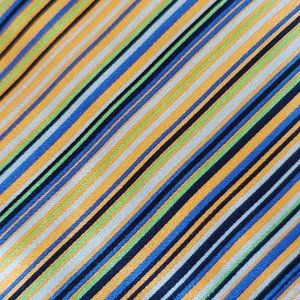 FRANCO FERUZZI STRIPED SILK TIE ORANGE BLUE GREEN